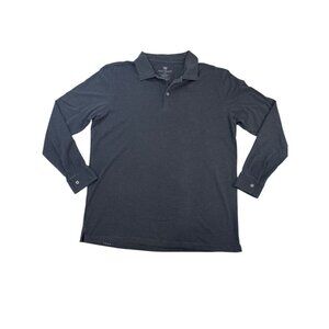 Mark Weldon Men’s Charcoal Gray Long Sleeve Polo Size L